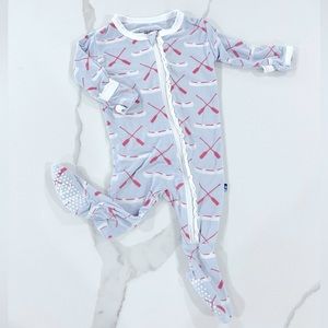 KicKee Pants Ruffle Zip Footie